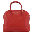 Burberrys Hand Bag Leather 2way Red Gold Auth AMZ371-3