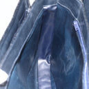CELINE C Sulky Horse Carriage Shoulder Bag Canvas Navy Gold Auth AMZ372-19