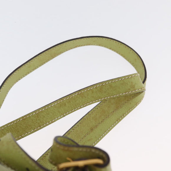 GUCCI Bamboo Backpack Suede Green Gold 003 2058 0030 Auth AMZ374