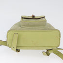 GUCCI Bamboo Backpack Suede Green Gold 003 2058 0030 Auth AMZ374-5