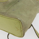 GUCCI Bamboo Backpack Suede Green Gold 003 2058 0030 Auth AMZ374-18