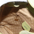 GUCCI Bamboo Backpack Suede Green Gold 003 2058 0030 Auth AMZ374-26