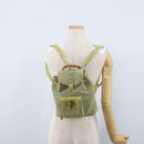 GUCCI Bamboo Backpack Suede Green Gold 003 2058 0030 Auth AMZ374-28