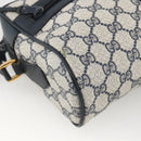 GUCCI GG Supreme Sherry Line Shoulder Bag PVC Navy Gold 24 02 005 Auth AMZ375-11