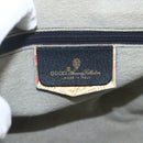 GUCCI GG Supreme Sherry Line Shoulder Bag PVC Navy Gold 24 02 005 Auth AMZ375-15