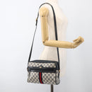 GUCCI GG Supreme Sherry Line Shoulder Bag PVC Navy Gold 24 02 005 Auth AMZ375-23