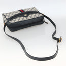 GUCCI GG Supreme Sherry Line Shoulder Bag PVC Navy Gold 24 02 005 Auth AMZ375-7