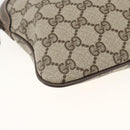 GUCCI GG Supreme Web Sherry Line Bag PVC Beige Gold 904 02 047 Auth AMZ376-11