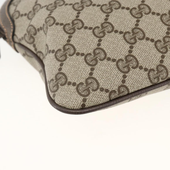 GUCCI GG Supreme Web Sherry Line Bag PVC Beige Gold 904 02 047 Auth AMZ376