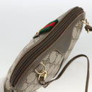 GUCCI GG Supreme Web Sherry Line Bag PVC Beige Gold 904 02 047 Auth AMZ376-6