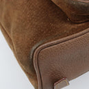 GUCCI Bamboo Backpack Suede Brown Gold 003 1705 0030 Auth AMZ377-17