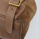 GUCCI Bamboo Backpack Suede Brown Gold 003 1705 0030 Auth AMZ377-18