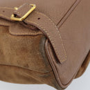 GUCCI Bamboo Backpack Suede Brown Gold 003 1705 0030 Auth AMZ377-19