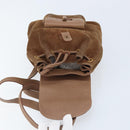 GUCCI Bamboo Backpack Suede Brown Gold 003 1705 0030 Auth AMZ377-10