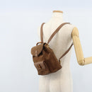 GUCCI Bamboo Backpack Suede Brown Gold 003 1705 0030 Auth AMZ377-29