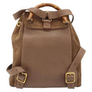 GUCCI Bamboo Backpack Suede Brown Gold 003 1705 0030 Auth AMZ377-2