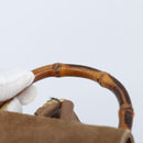 GUCCI Bamboo Backpack Suede Brown Gold 003 1705 0030 Auth AMZ377-14
