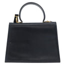 Salvatore Ferragamo Gancini Hand Bag Leather 2way Navy Gold Auth AMZ378-2