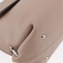 Salvatore Ferragamo Gancini Sofia Hand Bag Leather 2way Pink Silver Auth AMZ379A-9