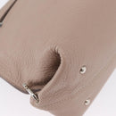 Salvatore Ferragamo Gancini Sofia Hand Bag Leather 2way Pink Silver Auth AMZ379A-17
