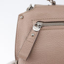 Salvatore Ferragamo Gancini Sofia Hand Bag Leather 2way Pink Silver Auth AMZ379A-19