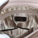 Salvatore Ferragamo Gancini Sofia Hand Bag Leather 2way Pink Silver Auth AMZ379A-22