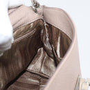 Salvatore Ferragamo Gancini Sofia Hand Bag Leather 2way Pink Silver Auth AMZ379A-24