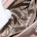 Salvatore Ferragamo Gancini Sofia Hand Bag Leather 2way Pink Silver Auth AMZ379A-26