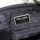 PRADA Tote Bag Nylon Beige Silver Auth AMZ381-15