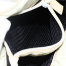 PRADA Tote Bag Nylon Beige Silver Auth AMZ381-22