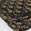 Christian Dior Trotter Canvas Shoulder Bag Navy Gold Auth AMZ388-15