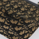 Christian Dior Trotter Canvas Shoulder Bag Navy Gold Auth AMZ388-16