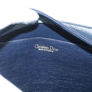 Christian Dior Trotter Canvas Shoulder Bag Navy Gold Auth AMZ388-11