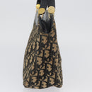 Christian Dior Trotter Canvas Shoulder Bag Navy Gold Auth AMZ388-3