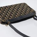 Christian Dior Trotter Canvas Shoulder Bag Navy Gold Auth AMZ388-6