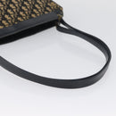 Christian Dior Trotter Canvas Shoulder Bag Navy Gold Auth AMZ388-7