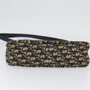 Christian Dior Trotter Canvas Shoulder Bag Navy Gold Auth AMZ388-5