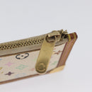 LOUIS VUITTON Monogram Multicolor Pochette Cles Purse White M92655 Auth AMZ391A-9