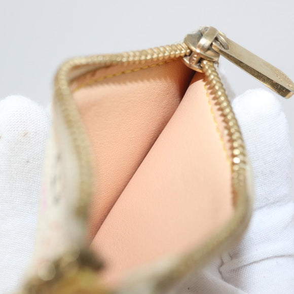 LOUIS VUITTON Monogram Multicolor Pochette Cles Purse White M92655 Auth AMZ391A