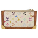 LOUIS VUITTON Monogram Multicolor Pochette Cles Purse White M92655 Auth AMZ391A-2