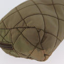 PRADA Pouch Nylon Khaki Auth AMZ393-10
