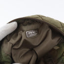 PRADA Pouch Nylon Khaki Auth AMZ393-14