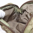 PRADA Pouch Nylon Khaki Auth AMZ393-17