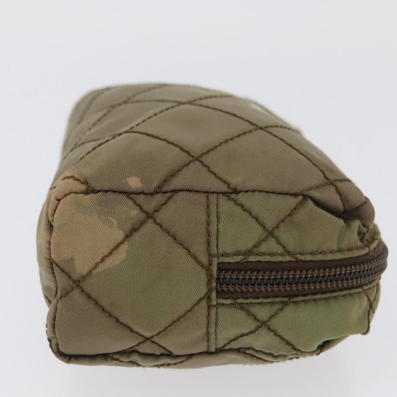 PRADA Pouch Nylon Khaki Auth AMZ393