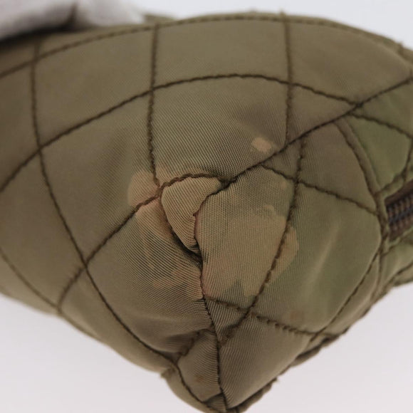 PRADA Pouch Nylon Khaki Auth AMZ393