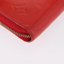 LOUIS VUITTON Vernis Zippy Wallet Rouge Grunadine M91732 LV Auth AMZ396-16