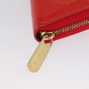 LOUIS VUITTON Vernis Zippy Wallet Rouge Grunadine M91732 LV Auth AMZ396-8