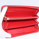 LOUIS VUITTON Vernis Zippy Wallet Rouge Grunadine M91732 LV Auth AMZ396-10