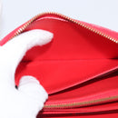 LOUIS VUITTON Vernis Zippy Wallet Rouge Grunadine M91732 LV Auth AMZ396-18
