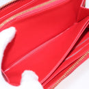 LOUIS VUITTON Vernis Zippy Wallet Rouge Grunadine M91732 LV Auth AMZ396-21